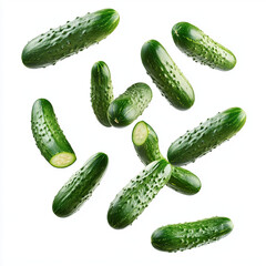 cucumbers isolated on white