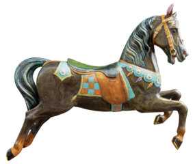Cheval de bois d'un carrousel	