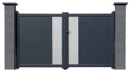Portail en aluminium gris anthracite	
