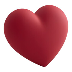 Soft red heart-shaped cushion with a velvety appearance
