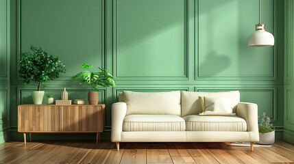 modern living room with sofa