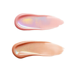 Pink and Peach Shimmery Lip Gloss Swatches
