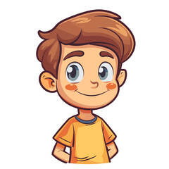 Obraz premium cartoon character of boy with a big smile