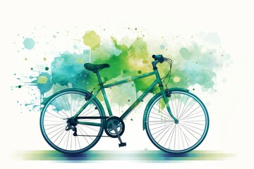 Close up of a bicycle isolated on a white background for clear visual focus and presentation