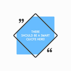 Quote frame, text in brackets, speech bubble