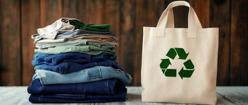 Second hand wardrobe inspiration. Circular fashion, eco-friendly sustainable shopping, thrifting shop idea. Woman's outfit. 
