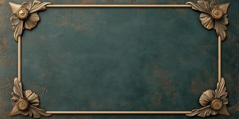 military postcard template, a formal, classic postcard template with a structured frame and military decorations, suitable for a respectful congratulatory message