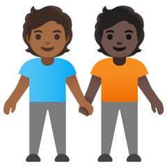 Men Holding Hands: Medium-Dark Skin Tone, Dark Skin Tone
