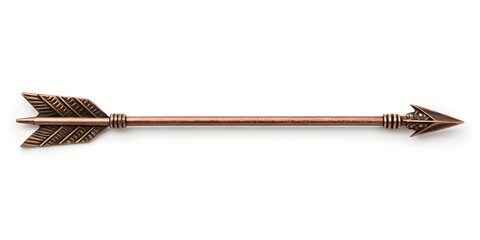 Vintage bronze arrow with intricate details, representing precision, direction, and craftsmanship in an antique style.
