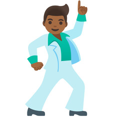 Man Dancing: Medium-Dark Skin Tone
