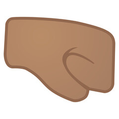 Right-Facing Fist: Medium Skin Tone

