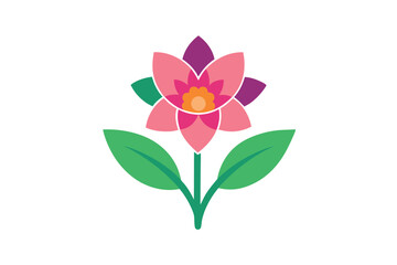 Fototapeta premium pink flower isolated on white background