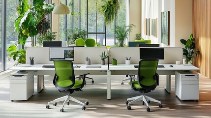 Office environment design featuring modern office spaces, ergonomic workstations, and collaborative meeting areas designed to foster productivity, creativity, and employee satisfaction.