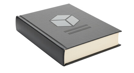 Isolated Closed Book with Geometric Pattern on Cover for Reading