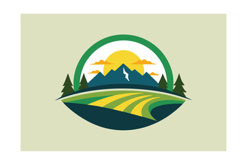 vector illustration of a tropical island