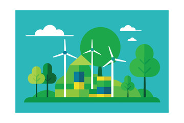 wind turbine and green energy