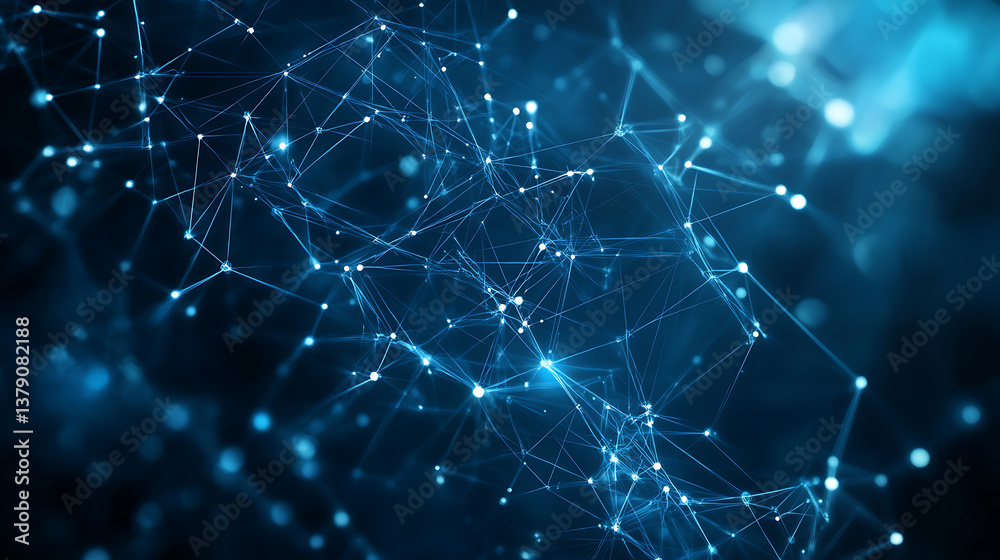 Aufkleber Blue abstract digital background data
