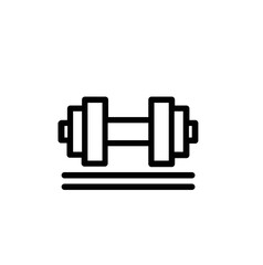 Dumbbells for gym icon, black sign design