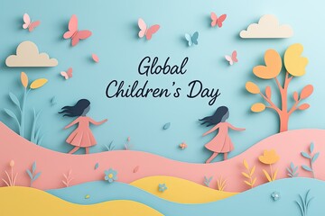 Fototapeta premium Children’s Day banner