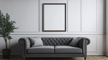 Fototapeta premium Farmhouse, country interior design of modern living room, home