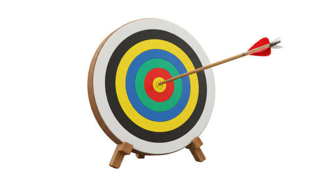 Isolated Target icon for Archers with Arrows