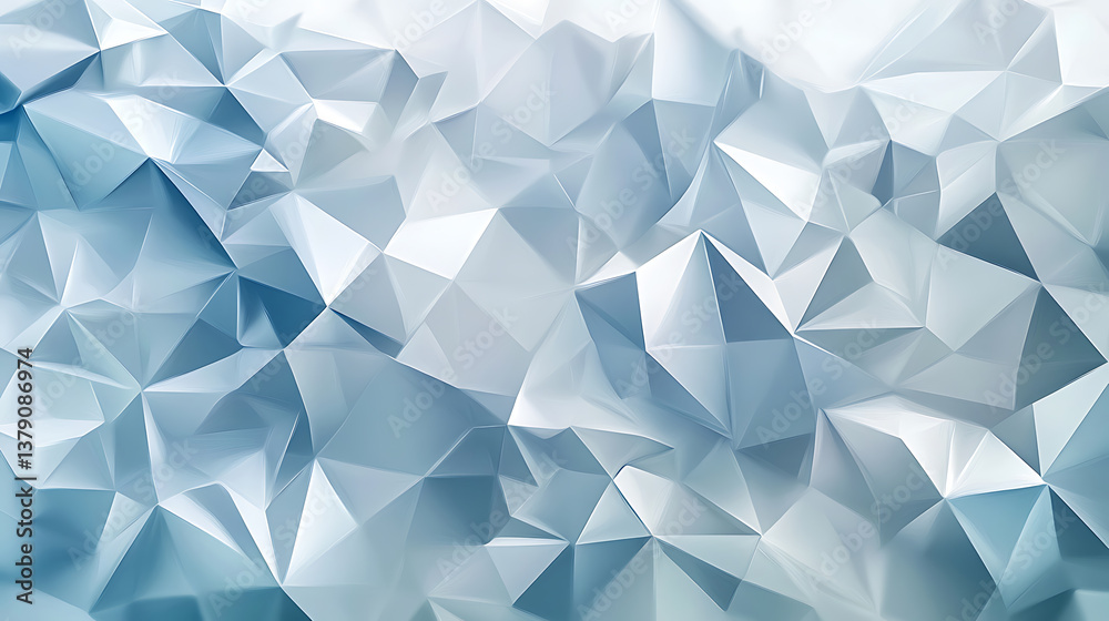 Aufkleber abstract mosaic abstract backround, light blue and gray triangular low poly style pattern