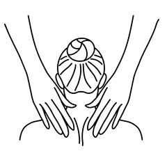 Holistic Line Icons massage therapy medicine spa service wellness center 