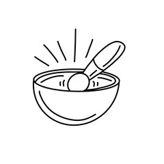 Holistic Line Icons sound therapy icon 