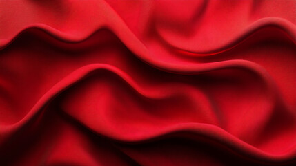 Obraz premium Abstract red fabric with soft wave texture background