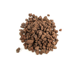 Volcano Stone Isolated, Red Volcanic Pumice, a Cold Piece of Lava, Basalt Extrusive Igneous Rock