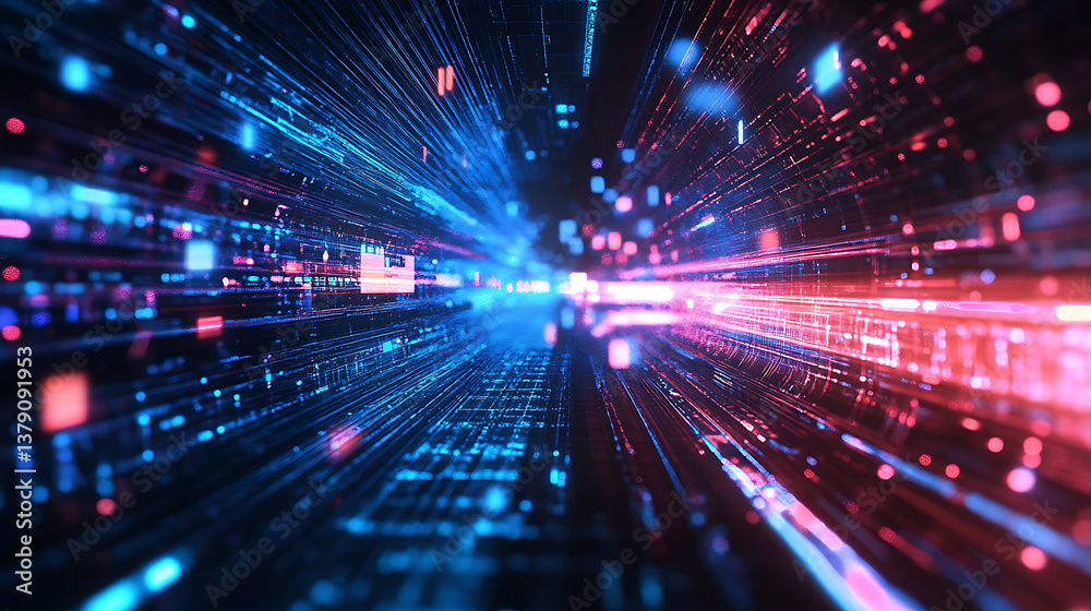 Fototapete dynamic abstract background representing digital technology concepts