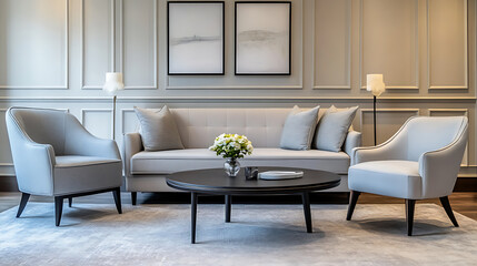 Scandinavian home interior design of modern dining room