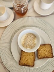 Honey Drizzling Over Yogurt Bowl