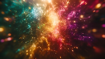 Obraz premium A beautiful artistic depiction of a colorful galaxy space