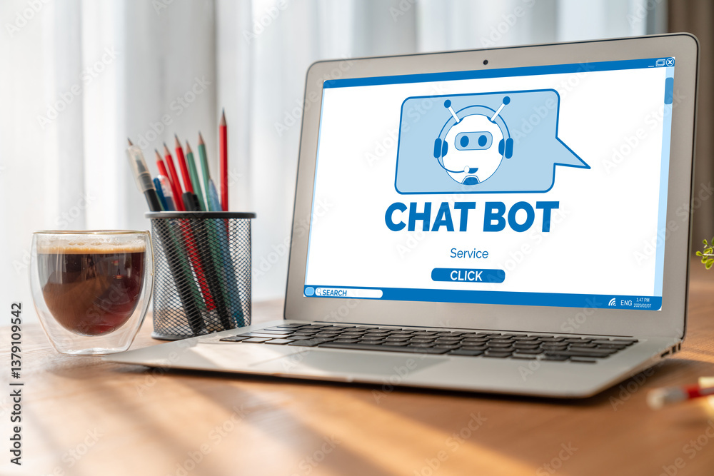 Poster chatbot software application for modish online business that automatically reply to customer questio