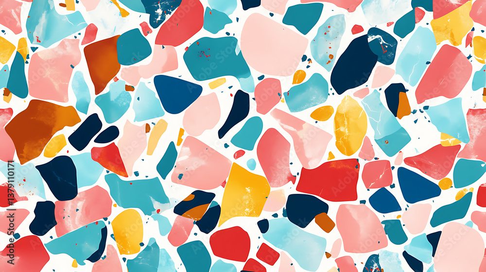 Poster terrazzo seamless pattern texture