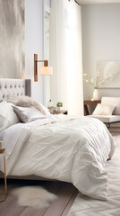 bedroom with bed and pillows