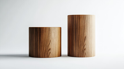 Elegant Wooden Cylinders Minimalist Design Simple Beauty