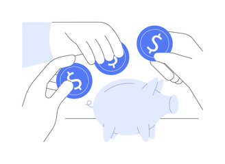 Crowdfunding isolated cartoon vector illustrations.