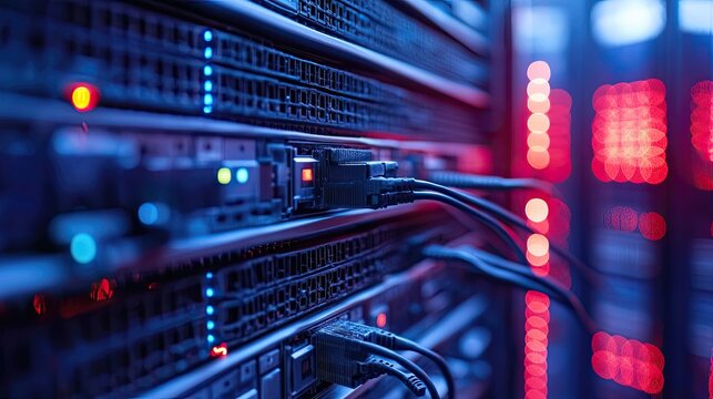 IT Infrastructure for SMEs Visuals of small and medium enterprises setting up IT infrastructure like networks, hardware, and software solutions for business operations.