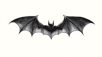 Fototapeta premium Modern flying bat vector graphic illustration