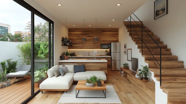 Modern tiny house interior design