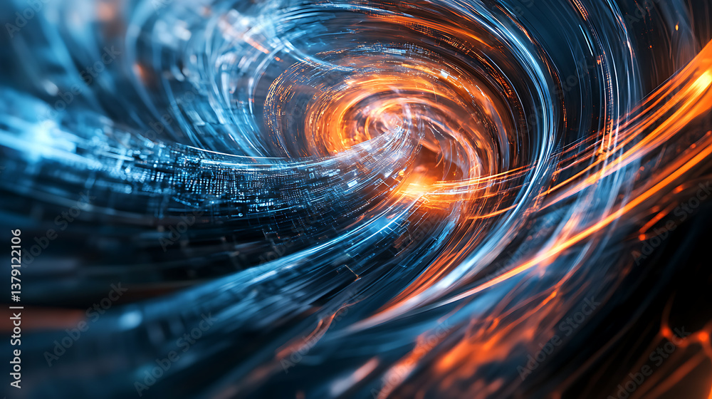Aufkleber modern abstract digital backdrop capturing the whirlwind of technology and creativity, perfect for v