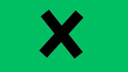 Cross illustration over green background