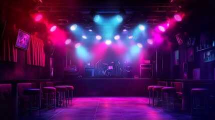 Explore the Vibrant Atmosphere of a Chic Rock Club Scene: Uncover Stylish Decor Ideas and Exciting Inspirations for Music-Themed Spaces and Energetic Ambiance