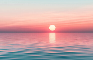 Pink sunset ocean horizon nature landscape beautiful sunrise sea scenic travel destination wallpaper background