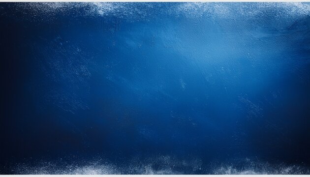 elegant sapphire blue background with white hazy top border and dark black grunge texture bottom border luxury blue design