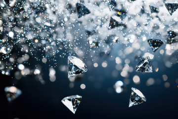Lots of diamonds falling.