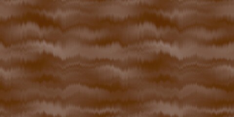 Soft brown space dyed washed border seamless pattern. Mocha tan effect washed wavy degraded design for banners, fashion ribbon trim and edge designs. Mottled textured and calm.