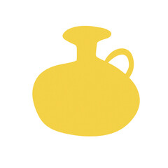 Yellow jar isolated on white background illustration png 